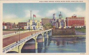 Ohio Hamilton High Street Bridge Across Miami River