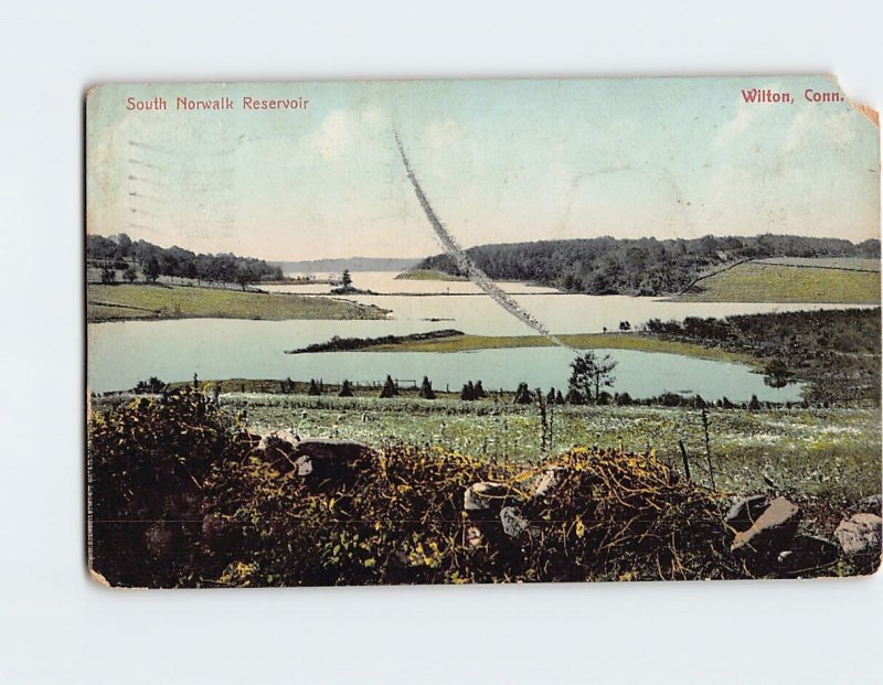 Postcard South Norwalk Reservoir, Wilton, Connecticut 