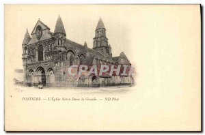 Old Postcard Poitiers L Eglise Notre Dame la Grande