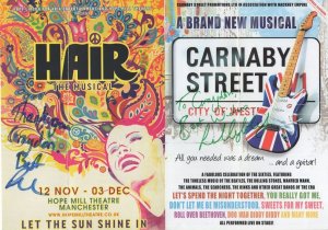 Carnaby Street Hair The Musical 2x Folded Hand Signed Flyer s