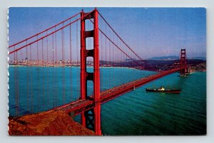 Golden Gate Bridge Suspension Bridge Postcard UNP VTG Plastichrome Unused 
