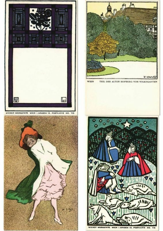 ART NOUVEAU & ART DECO ADECA NEUDIN 150 REPRINT MODERN Postcard (L3716)