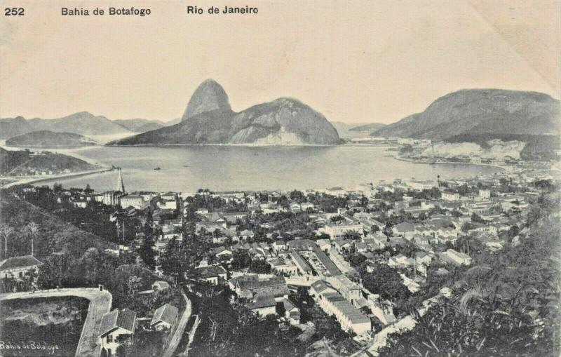 RIO DE JANEIRO BRAZIL~BAHIA de BOTAFOGO ~A RIBEIRO #252 POSTCARD 1910s