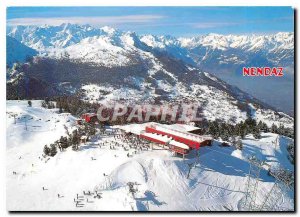 Postcard Modern Nendaz Tracouet restaurant and Mont Blanc