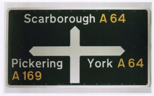 Scarborough York Transport Road Sign 1964 London Museum Postcard