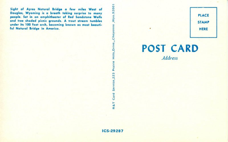 WY - Douglas. Ayres Natural Bridge