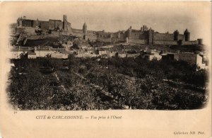 CPA Carcassonne Vue Prise a l'Ouest FRANCE (1012865)