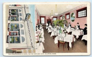 ALLSTON, MA Massachusetts ~ Roadside The COMMONWEALTH CAFE 1920 Postcard