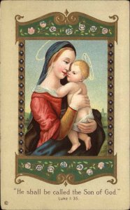 Christmas Stecher Ser 317C Mother Mary Baby Jesus Christ c1910 Postcard