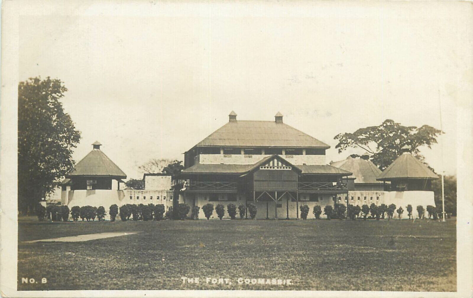 Ghana Coomassie Ashanti region Kumasi fort real photo postcard 1910s