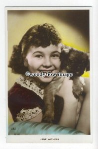 b4909 - Film Actress - Jane Withers and Dog - No.137 - postcard
