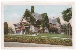 Busch House Pasadena Los Angeles California Phostint 1910c postcard