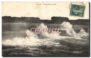 Royan Old Postcard heavy seas Chai