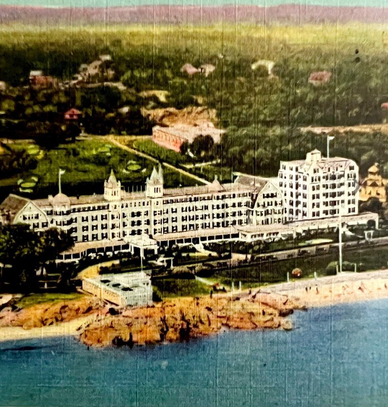 New Ocean House Hotel Postcard Swampscott Massachusetts Nautical c1940s DWS5C