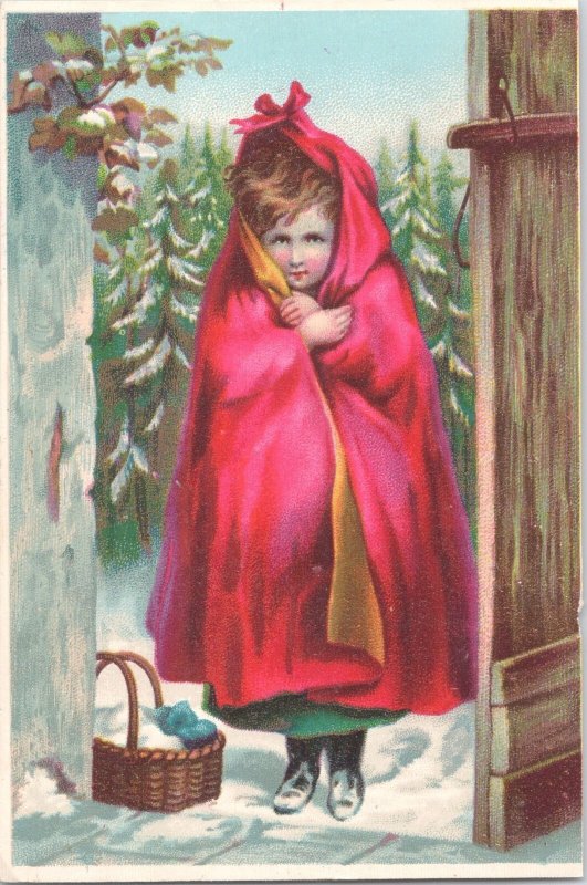 Dr. Jayne's Expectorant - Red Riding Hood - Antique Victorian Trade Card