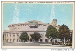 Exterior, Angelus Temple, Church of The Four Square Gospel, Los Angeles,  Cal...