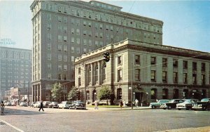 Huntington West Virginia 1950-60s Postcard US Post Office & Hotel Pritchard