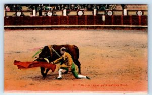 Gallo Playing with the Bull Fighting Spain Postcard