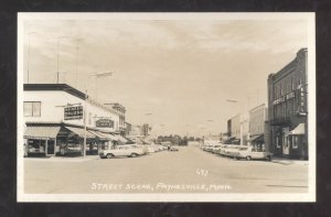 RPPC PAYNESVILLE MINNESOTA DOWNTOWN STREET SCENE REAL PHOTO POSTCARD