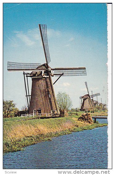 Windmill : Moulin a Vent , Netherlands , PU-1961