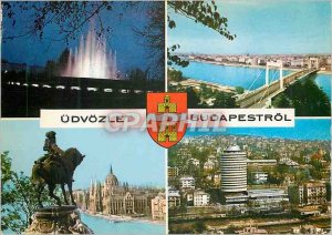 Modern Postcard Greeting from Budapest