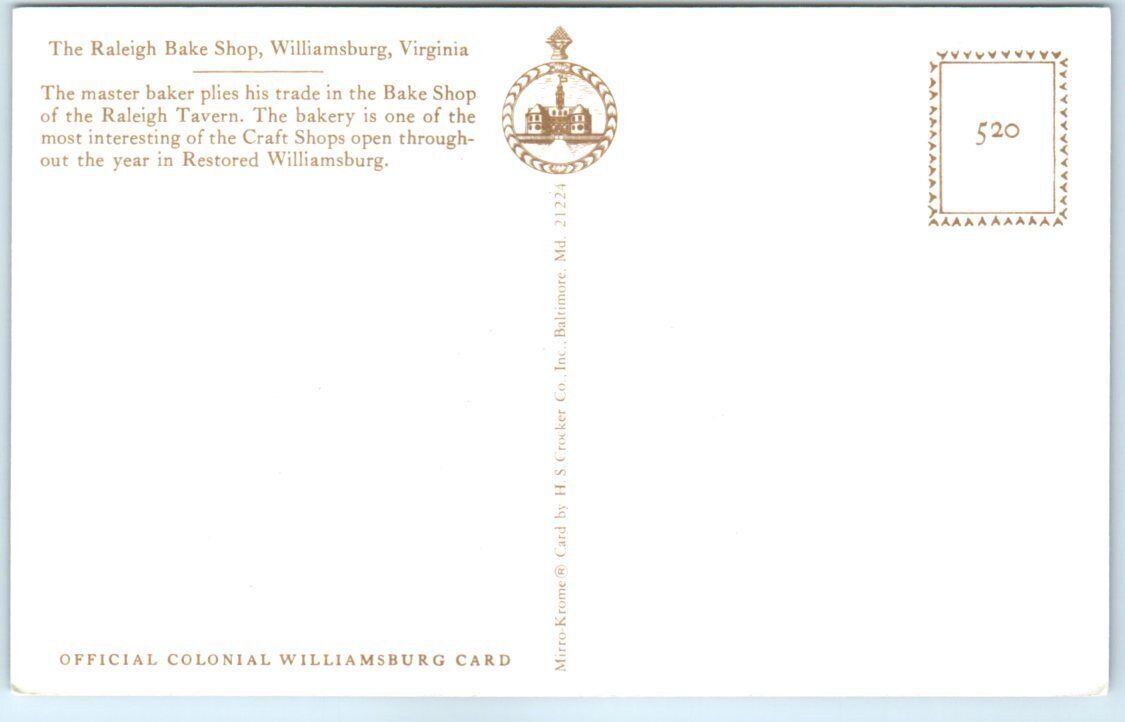 The master baker plies his trade, The Raleigh Bake Shop Williamsburg