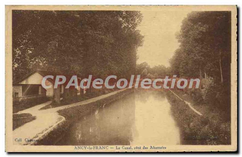Postcard Old Ancy le Franc Canal Cote Des Abattoirs
