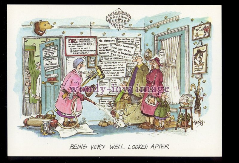 BES083 - Being Very Well looked after in a Guest House!! - Besley comic postcard