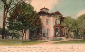 Vintage Postcard 1906 View of Hall-Fowler Memorial Library Ionia Michigan MI