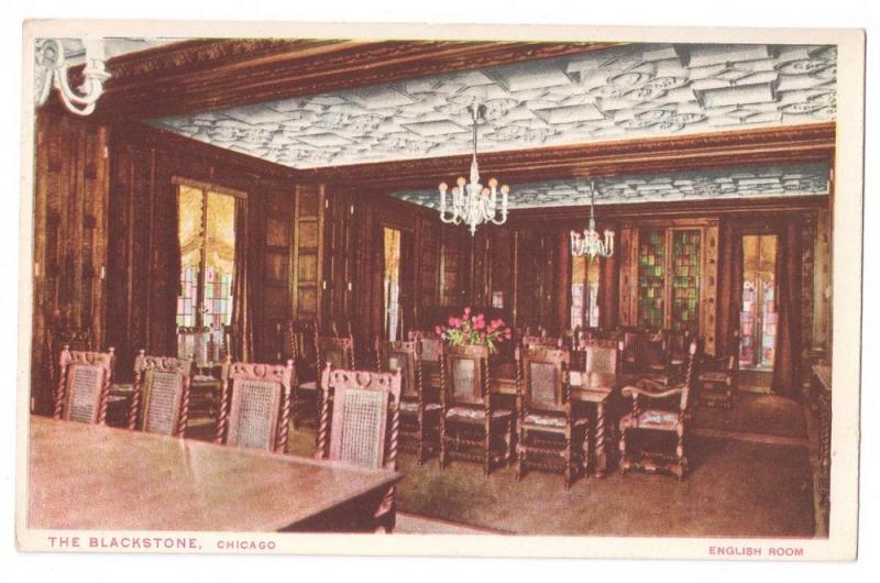 The Blackstone English Room Chicago Illinois IL Postcard