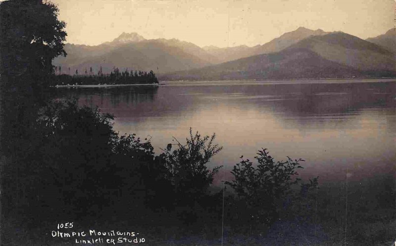 Olympic Mountains Washington 1910s RPPC Real Photo postcard