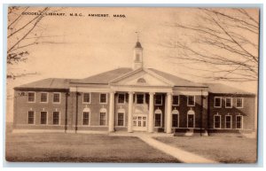 c1940's Goodell Library M.S.C. Amherst Massachusetts MA Unposted Postcard