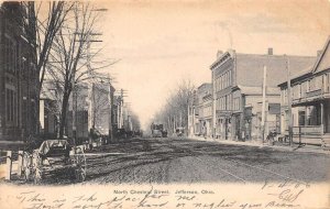 Jefferson Ohio North Chestnut Street Vintage Postcard U975