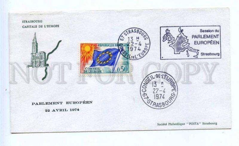 418289 FRANCE Council of Europe 1974 year Strasbourg European Parliament COVER