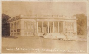 J55/ Hastings Nebraska RPPC Postcard c1910 Science Carnegie Library  103