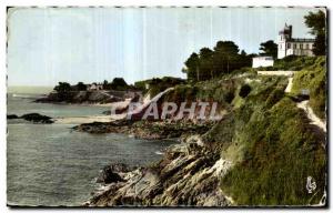 Old Postcard Saint Quay Portrieux The Round Way and Chateau de Calan