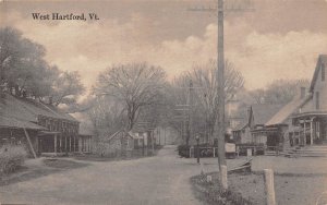 West Hartford Vermont Town View, B/W Lithograph Vintage PC U13529