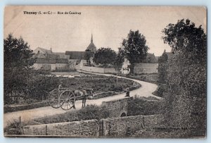 Indre, Loir-et-Cher France Postcard Thenay (L-et.C) Rue du Coudray c1910