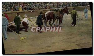Old Postcard Bullfight Bullfight El arrastre