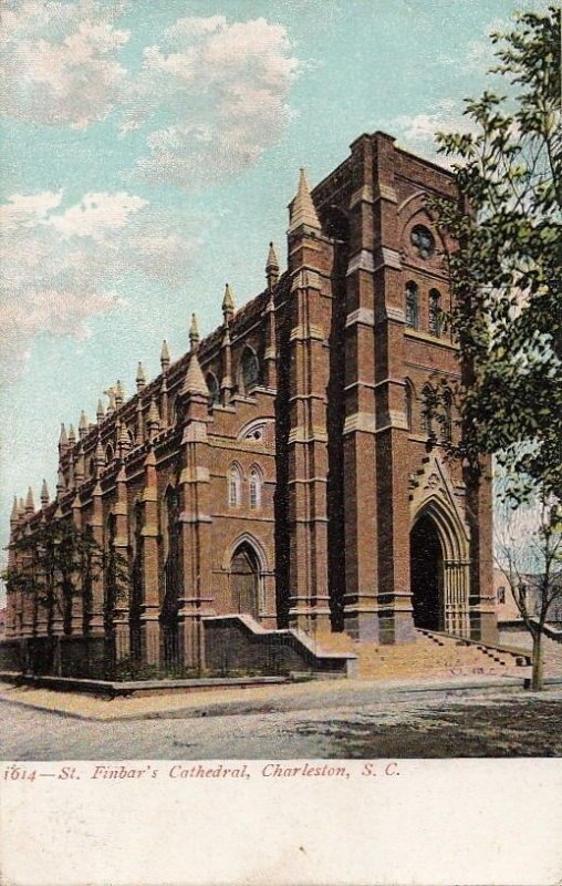 Postcard St Finbar's Cathedral Charleston SC  South Carolina