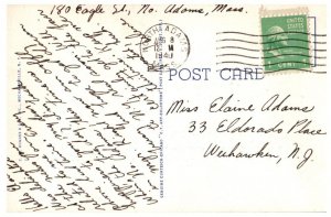 Deerfield River At Mohawk Park Mohawk Trail Massachusetts Postcard Posted 1940