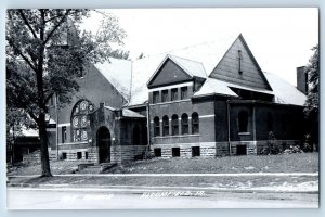 Bloomfield Iowa IA Postcard RPPC Photo ME Church Scene Street c1910's Antique