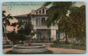 Postcard Manila Philippine Islands PI Home Wealthy Philippino 1909 C39