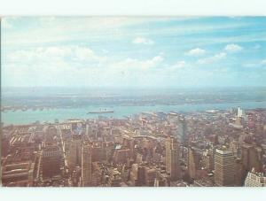 Unused Pre-1980 AERIAL VIEW OF TOWN New York City NY n2597