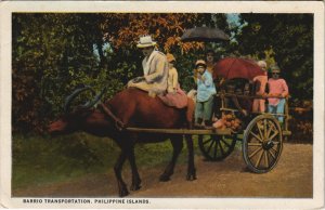 PC PHILIPPINES, BARRIO TRANSPORTATION, Vintage Postcard (b42894)