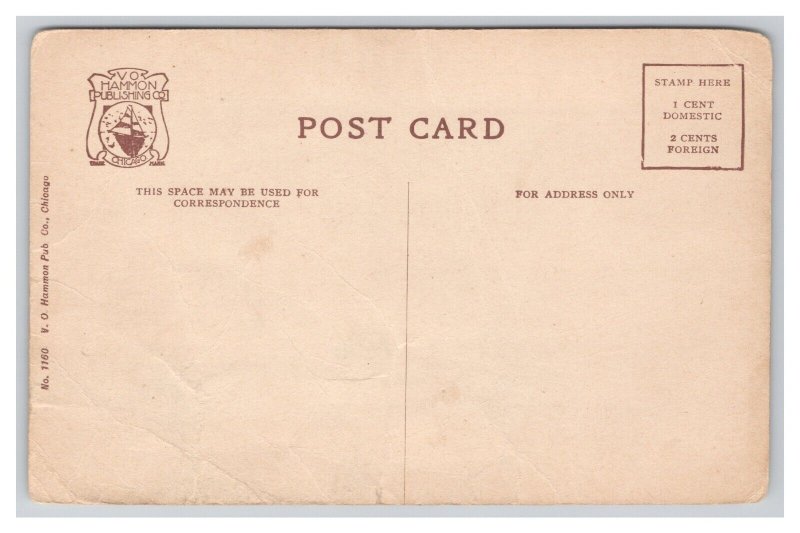 Postcard Illinois State Penitentiary Joliet ILL Prisoners Marching