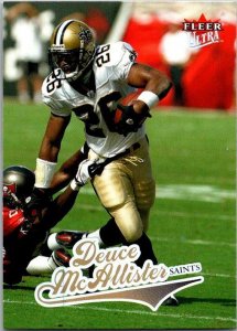 2004 Fleer Football Card Deuce McAllister New Orleans Saints sk9387