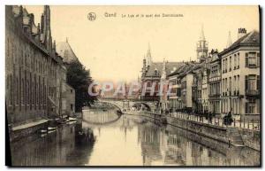 Old Postcard Ghent Lys and the Quai Dominicans