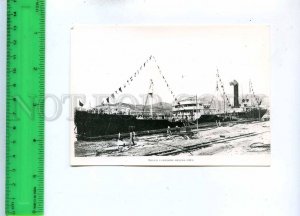 194905 steamer awaiting loading of oil old photo