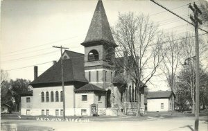 RPPC Postcard; United Presbyterian Church, Aledo IL Mercer County Unposted